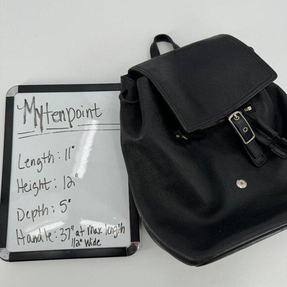 COACH Vintage 9827 Legacy West Black Leather Backpack Silver  display picture 3